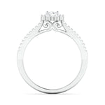 Load image into Gallery viewer, 2-Carat Lab Grown Solitaire Platinum Halo Ring with Split Shank JL PT LG G 976-D
