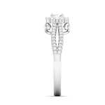 Load image into Gallery viewer, 2-Carat Lab Grown Solitaire Platinum Halo Ring with Split Shank JL PT LG G 976-D
