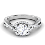 Load image into Gallery viewer, 50-Pointer Halo Solitaire Platinum Engagement Ring JL PT 499
