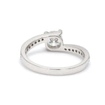 Load image into Gallery viewer, Designer Curvy Platinum Solitaire Engagement Ring for Women JL PT 480
