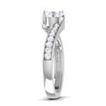 Load image into Gallery viewer, Designer Curvy Platinum Solitaire Engagement Ring for Women JL PT 480
