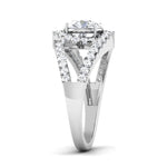 Load image into Gallery viewer, Designer Curvy Platinum Solitaire Engagement Ring for Women JL PT 516
