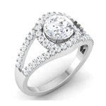 Load image into Gallery viewer, Designer Curvy Platinum Solitaire Engagement Ring for Women JL PT 516
