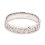 Load image into Gallery viewer, Designer Shiny Hammer-like Texture Platinum Love Bands JL PT 1024
