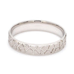 Load image into Gallery viewer, Designer Shiny Hammer-like Texture Platinum Love Bands JL PT 1024
