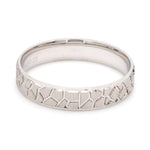 Load image into Gallery viewer, Designer Shiny Hammer-like Texture Platinum Love Bands JL PT 1024
