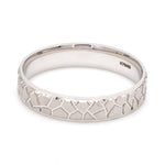 Load image into Gallery viewer, Designer Shiny Hammer-like Texture Platinum Love Bands JL PT 1024
