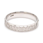 Load image into Gallery viewer, Designer Shiny Hammer-like Texture Platinum Love Bands JL PT 1024
