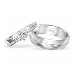 Load image into Gallery viewer, Designer Diamond Platinum Couple Rings JL PT 913
