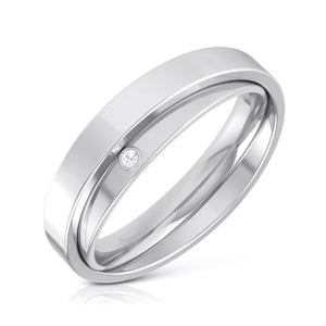 Designer  Diamond Platinum Love Bands JL PT R-8032