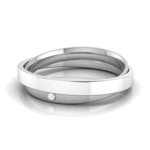 Designer  Diamond Platinum Love Bands JL PT R-8032