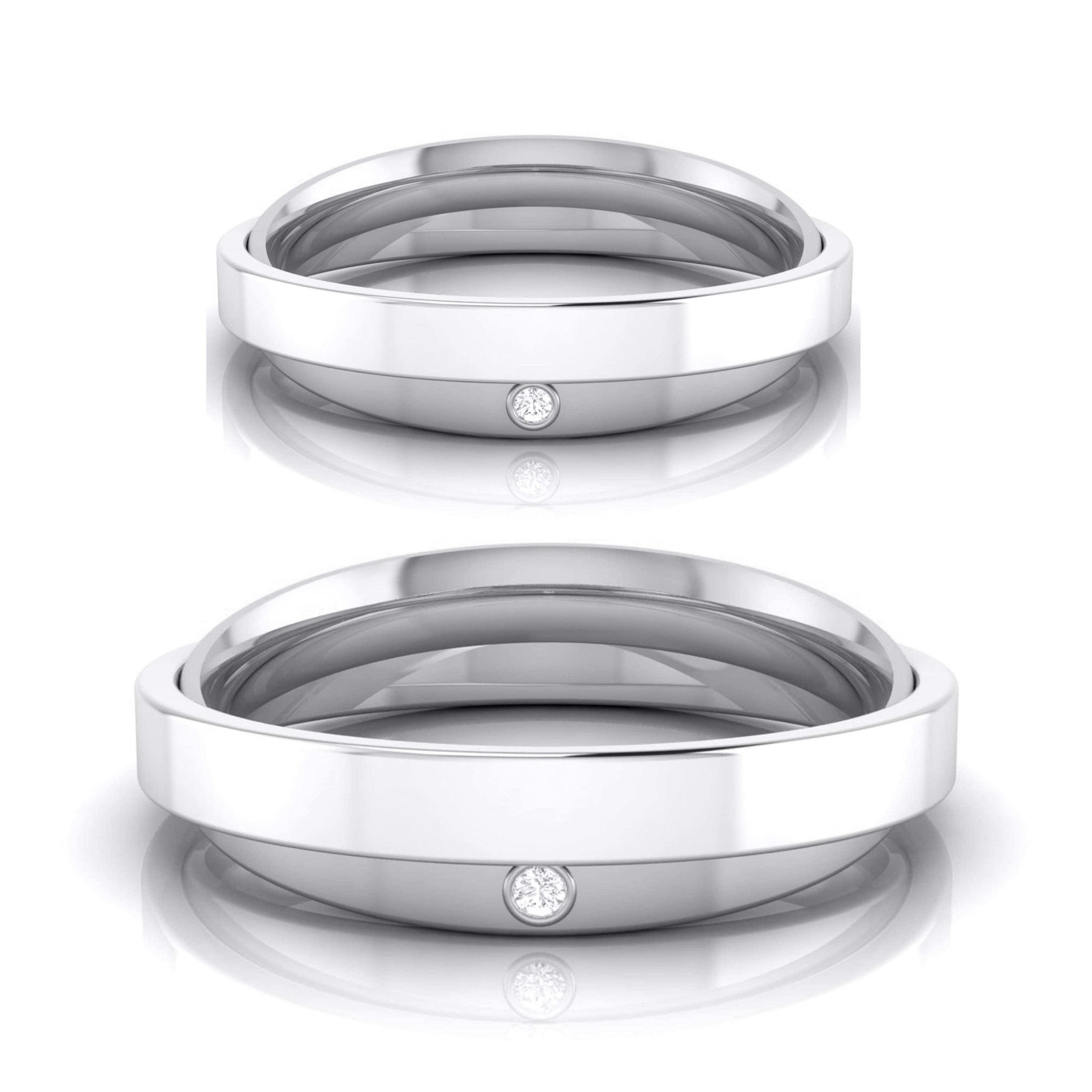 Designer  Diamond Platinum Love Bands JL PT R-8032