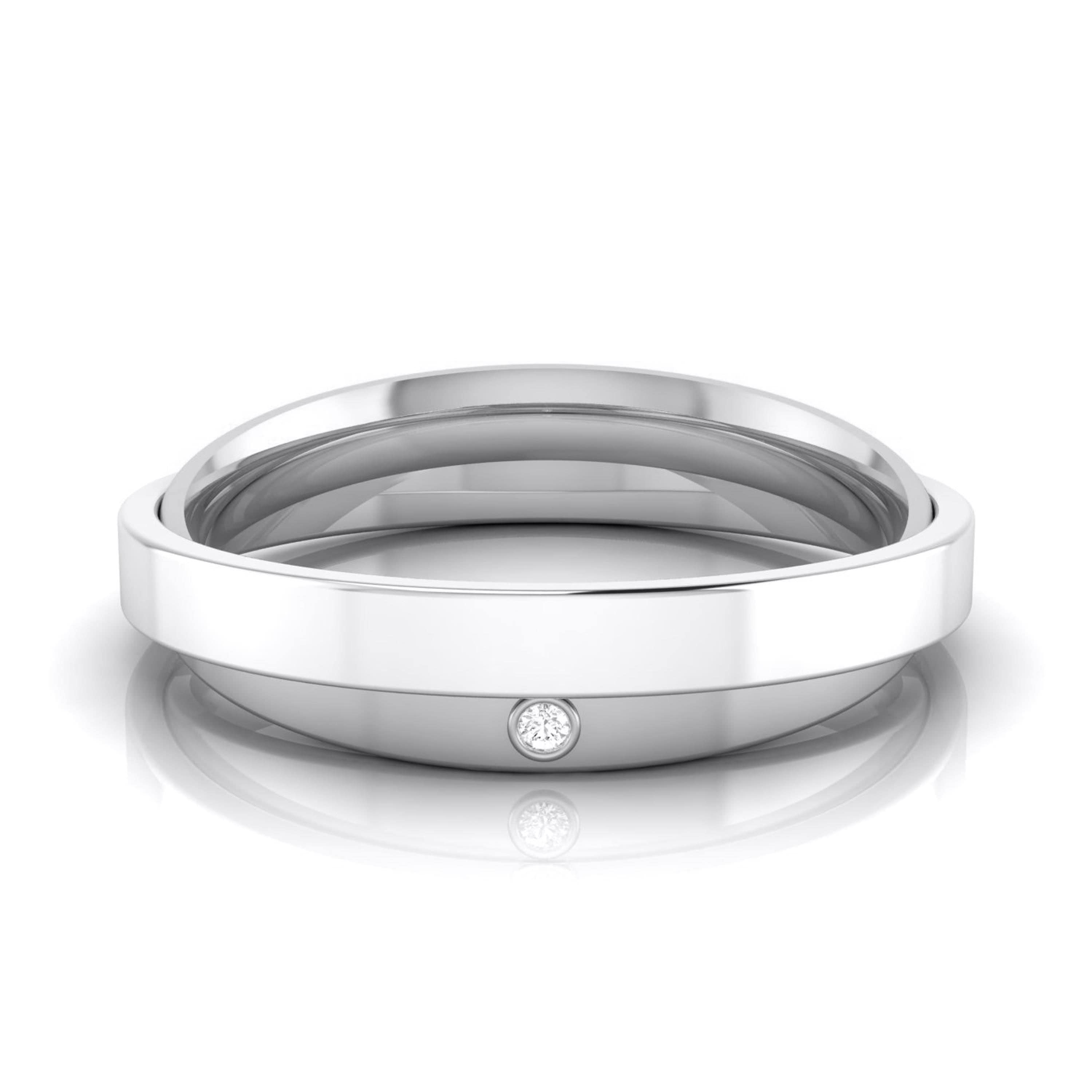 Designer  Diamond Platinum Love Bands JL PT R-8032