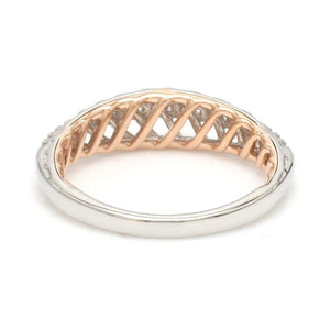 Designer Diamonds Platinum Love Bands with Rose Gold JL PT 1070