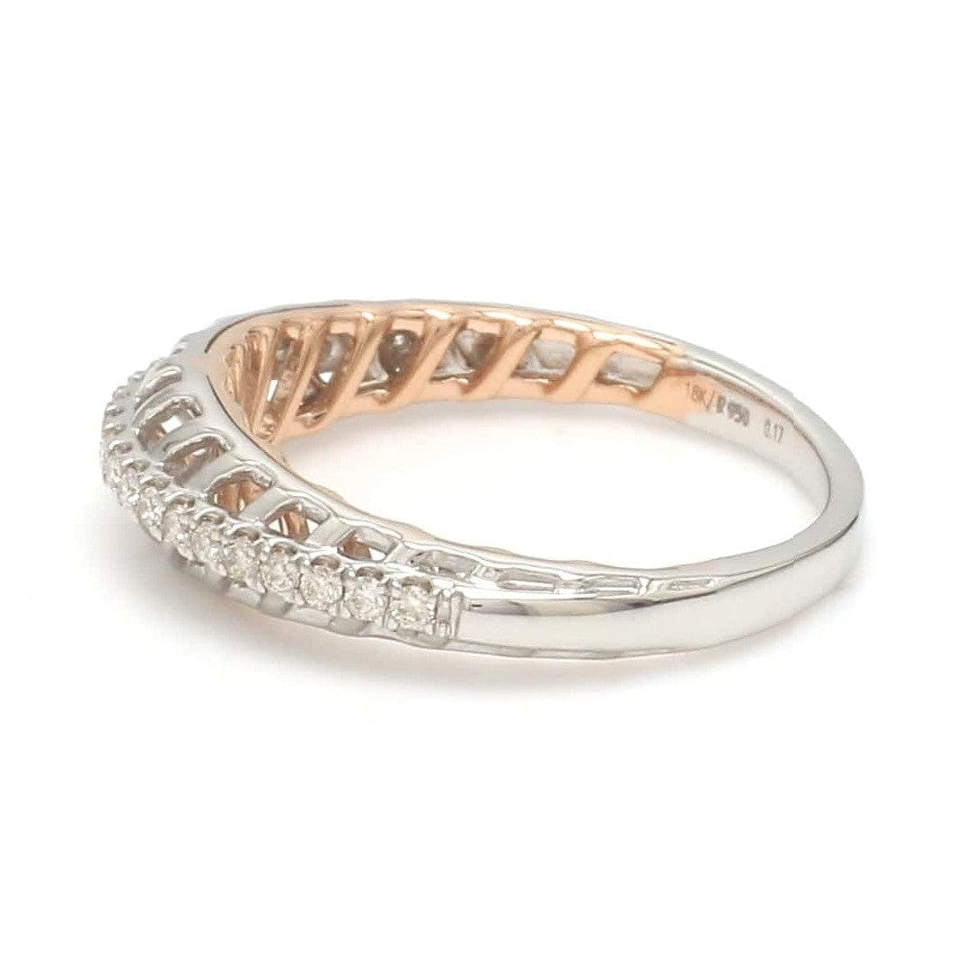 Designer Diamonds Platinum Love Bands with Rose Gold JL PT 1070