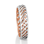 Load image into Gallery viewer, Designer Diamonds Platinum Love Bands with Rose Gold JL PT 1070
