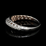 Load image into Gallery viewer, Designer Diamonds Platinum Love Bands with Rose Gold JL PT 1070
