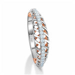 Load image into Gallery viewer, Designer Diamonds Platinum Love Bands with Rose Gold JL PT 1070
