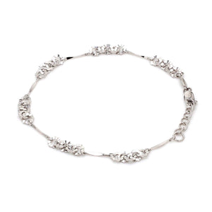 Designer Flowery Japanese Platinum Bracelet for Women JL PTB 662