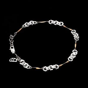 Designer Flowery Japanese Platinum Rose Gold Bracelet for Women JL PTB 662R