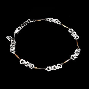 Designer Flowery Japanese Platinum Rose Gold Bracelet for Women JL PTB 662R