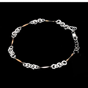 Designer Flowery Japanese Platinum Rose Gold Bracelet for Women JL PTB 662R