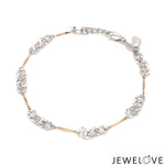 Load image into Gallery viewer, Designer Flowery Japanese Platinum Rose Gold Bracelet for Women JL PTB 662R
