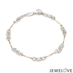 Load image into Gallery viewer, Designer Flowery Japanese Platinum Rose Gold Bracelet for Women JL PTB 662R
