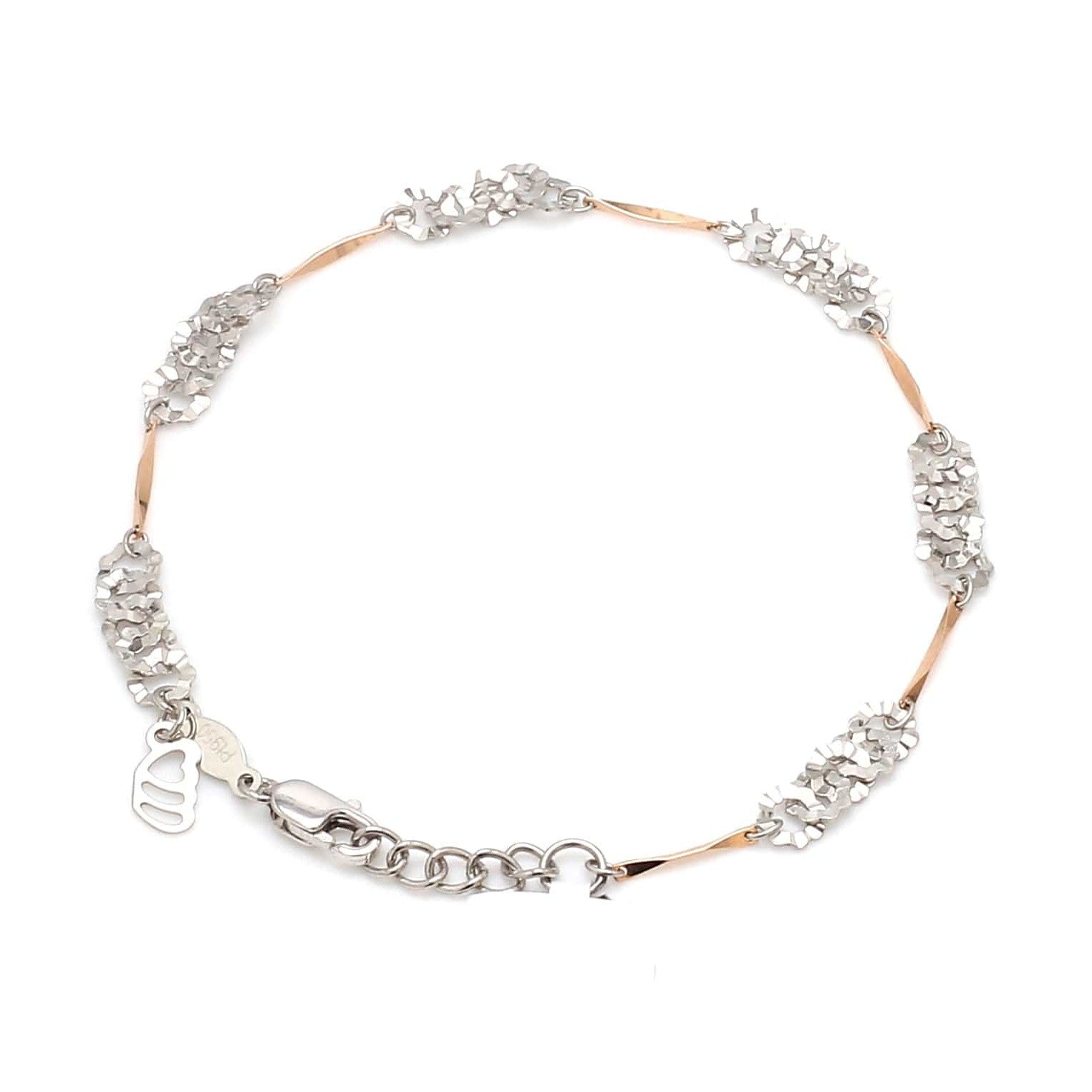 Designer Flowery Japanese Platinum Rose Gold Bracelet for Women JL PTB 662R