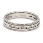 Load image into Gallery viewer, Designer Half Eternity &amp; Plain Platinum Couple Rings JL PT 524
