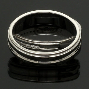 Designer Half Eternity & Plain Platinum Couple Rings JL PT 524