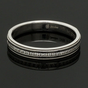 Designer Half Eternity & Plain Platinum Couple Rings JL PT 524