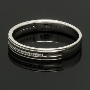 Designer Half Eternity & Plain Platinum Couple Rings JL PT 524