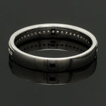 Load image into Gallery viewer, Designer Half Eternity &amp; Plain Platinum Couple Rings JL PT 524
