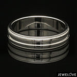 Load image into Gallery viewer, Designer Half Eternity &amp; Plain Platinum Couple Rings JL PT 524
