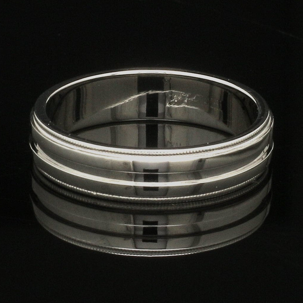 Designer Half Eternity & Plain Platinum Couple Rings JL PT 524