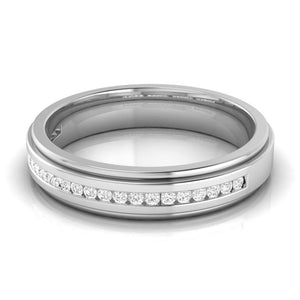 Designer Half Eternity & Plain Platinum Couple Rings JL PT 524