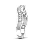 Load image into Gallery viewer, Designer Half Eternity Platinum Ring with Diamonds JL PT 437
