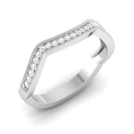 Load image into Gallery viewer, Designer Half Eternity Platinum Ring with Diamonds JL PT 437
