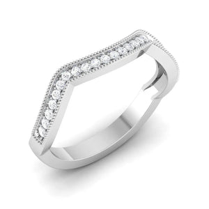 Designer Half Eternity Platinum Ring with Diamonds JL PT 437