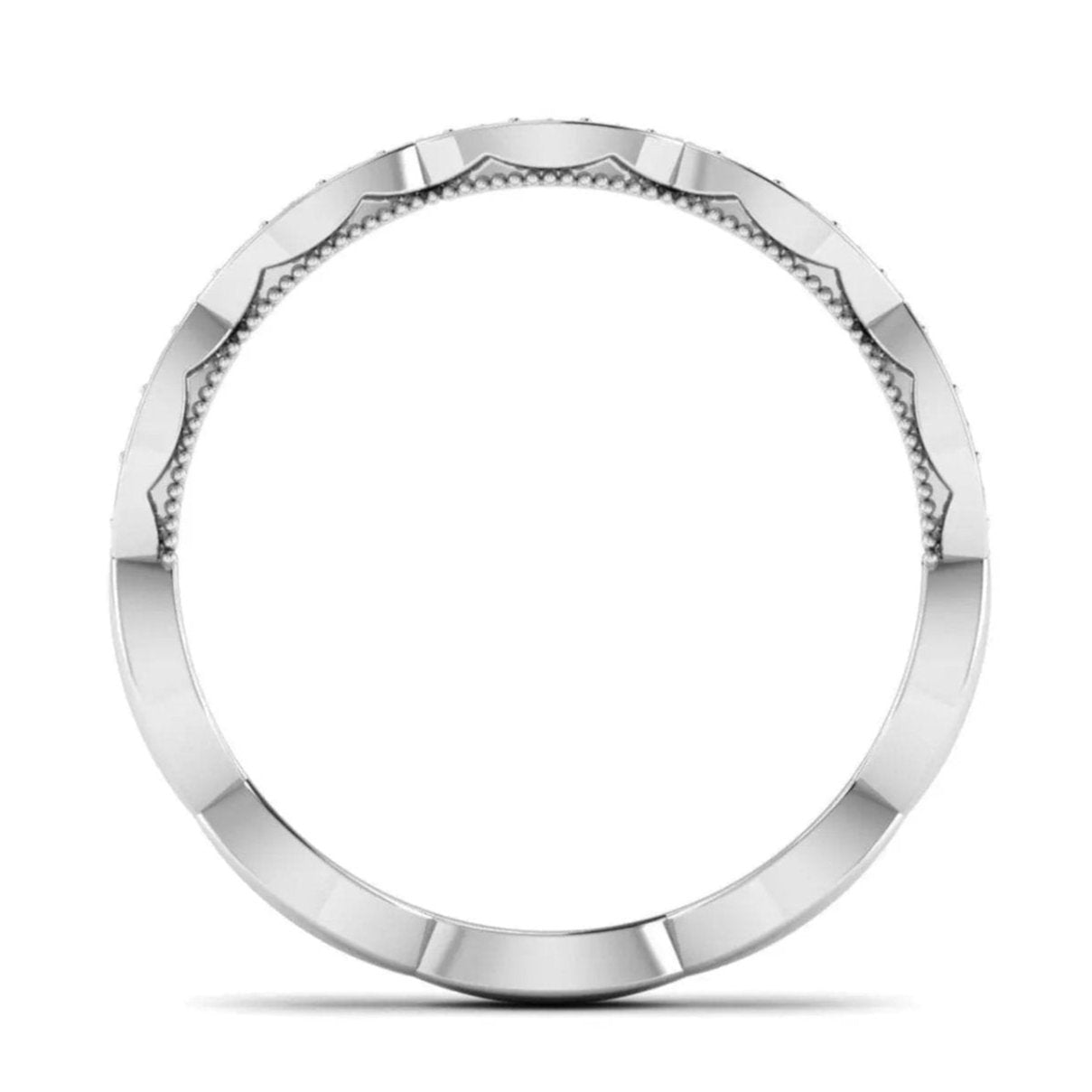 Designer Half Eternity Platinum Ring with Diamonds JL PT 442