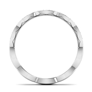 Designer Half Eternity Platinum Ring with Diamonds JL PT 442