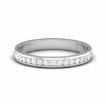 Load image into Gallery viewer, Designer Half Eternity Platinum Wedding Band with Channel Setting JL PT 6731
