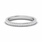 Load image into Gallery viewer, Designer Half Eternity Platinum Wedding Band with Diamonds JL PT 6771
