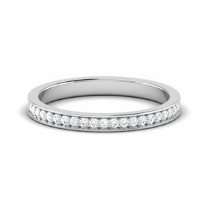 Designer Half Eternity Platinum Wedding Band with Diamonds JL PT 6771