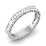 Load image into Gallery viewer, Designer Half Eternity Platinum Wedding Band with Diamonds JL PT 6771
