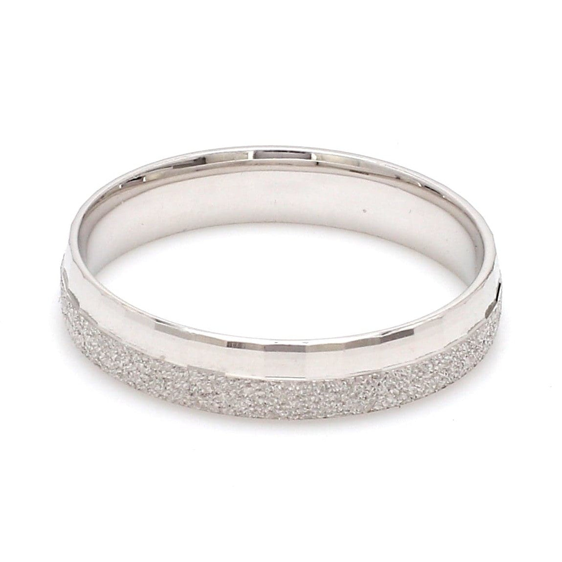 Designer Half Rough Texture Japanese Platinum Love Bands with JL PT 1023