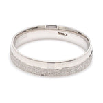 Load image into Gallery viewer, Designer Half Rough Texture Japanese Platinum Love Bands with JL PT 1023
