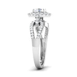 Load image into Gallery viewer, Designer Halo Solitaire Engagement Ring in Platinum JL PT 514
