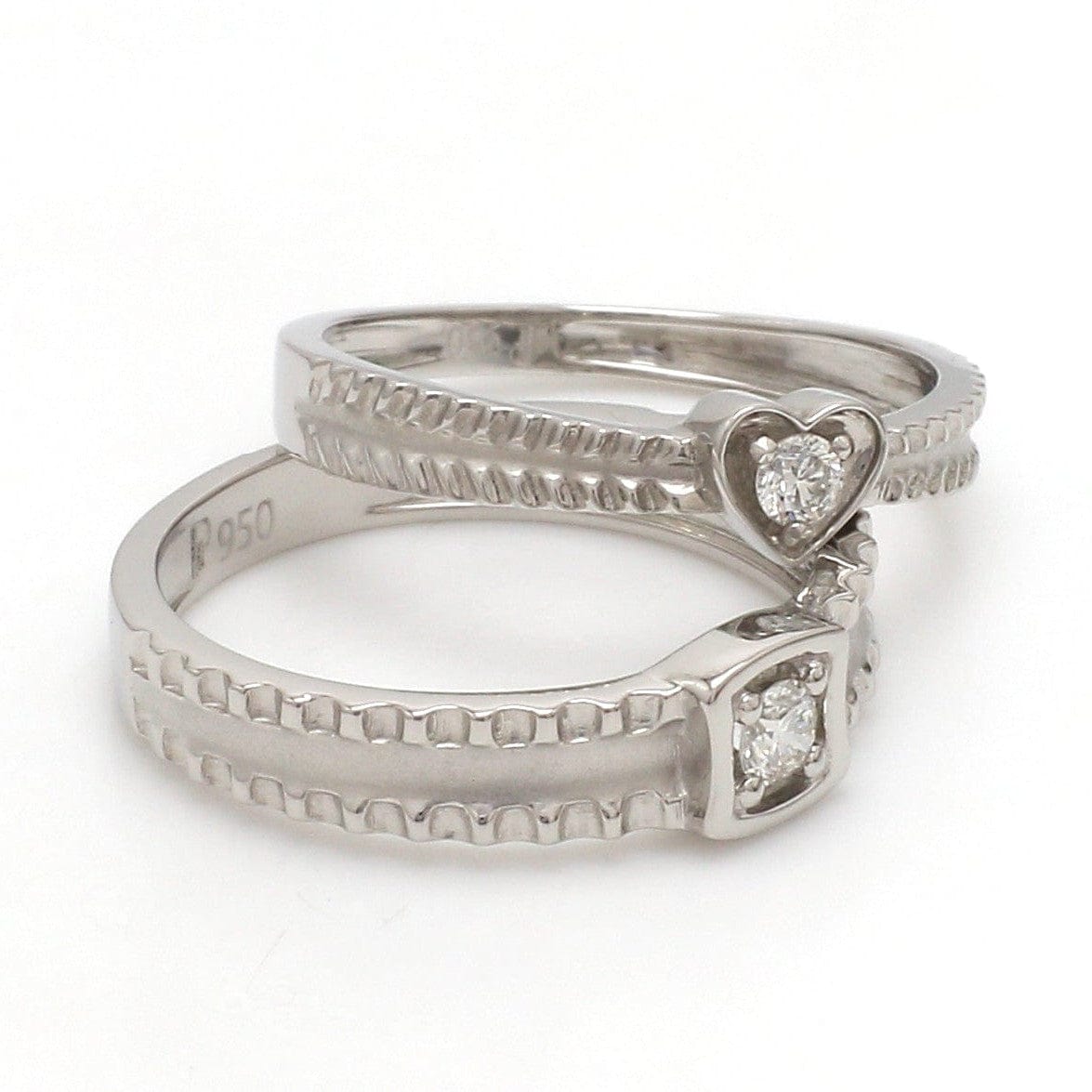 Designer Heart Platinum Love Bands JL PT 922